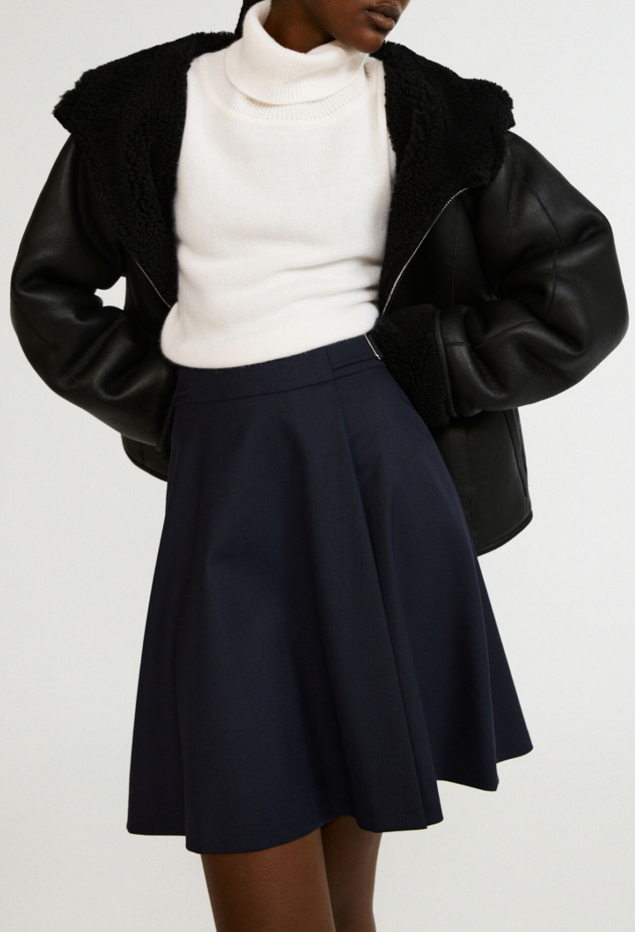 Short skirt in wool blend