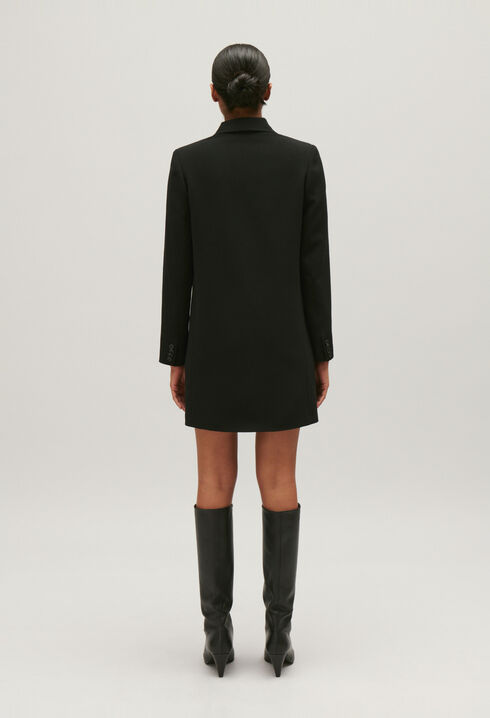 Short black suit dress