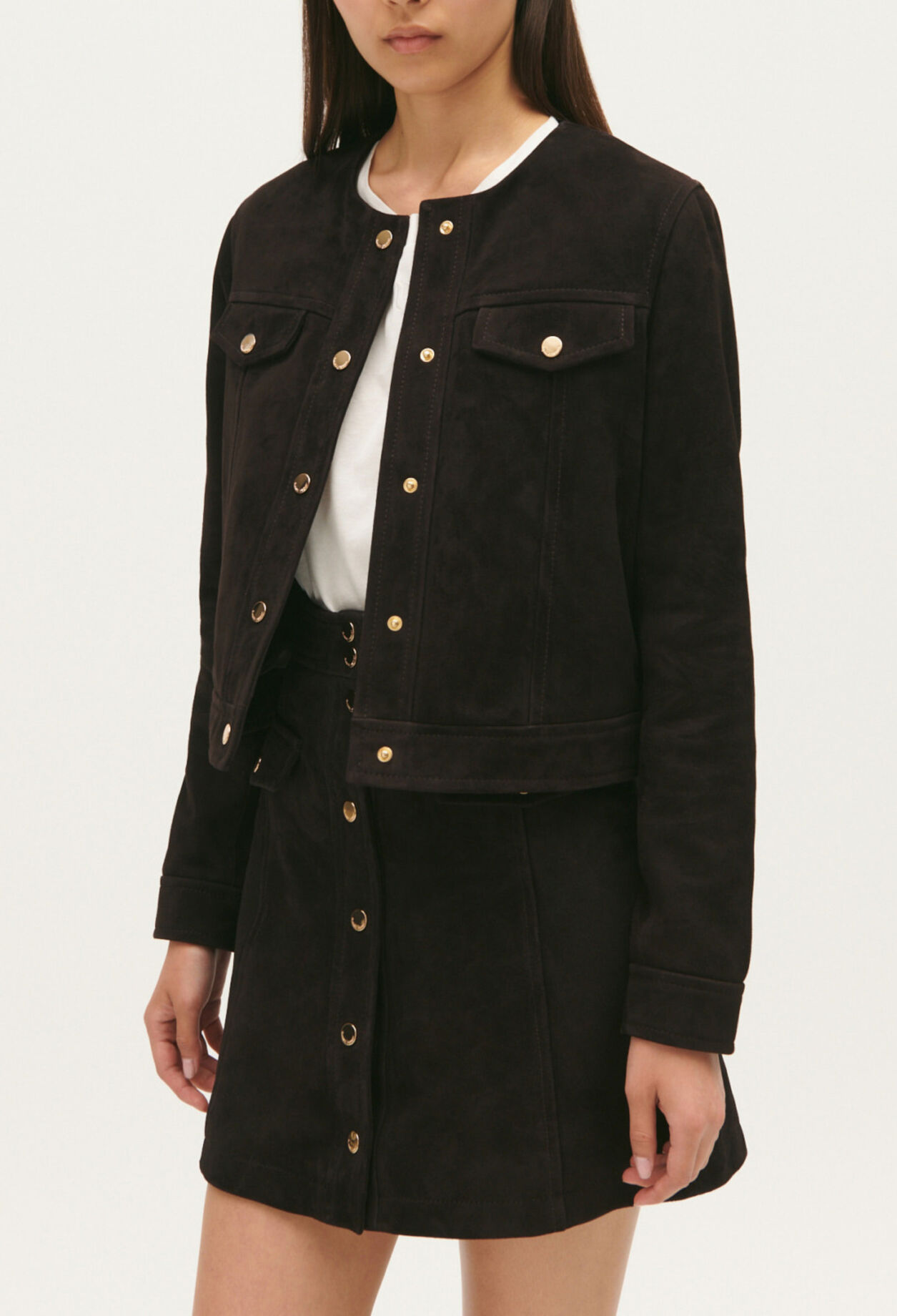 Chocolate leather jacket