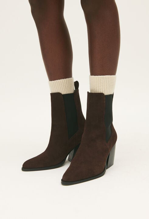 Chocolate suede boots