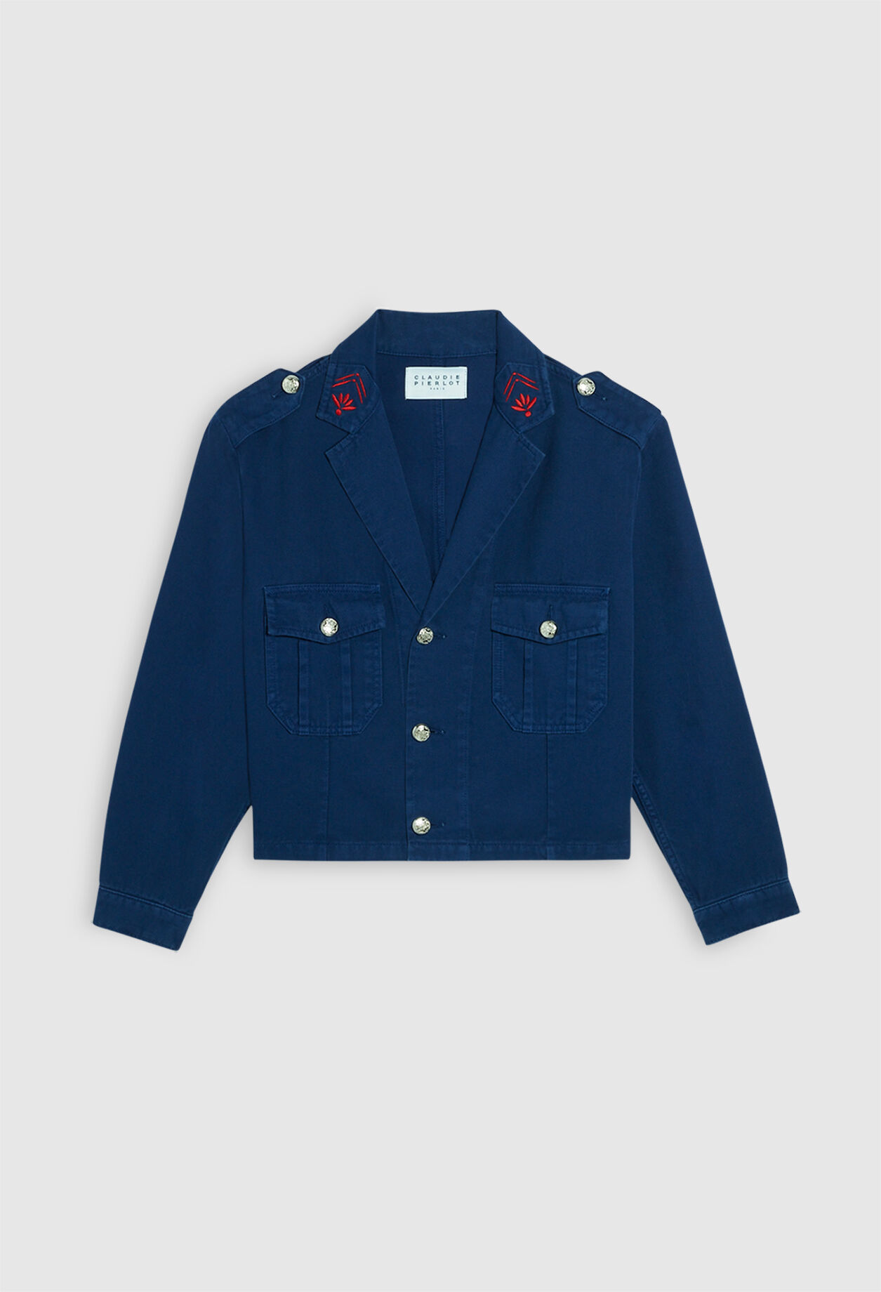 Cropped organic cotton denim jacket Cropped organic cotton denim jacket