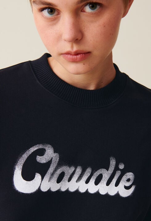 Oversized Claudie Print Sweatshirt