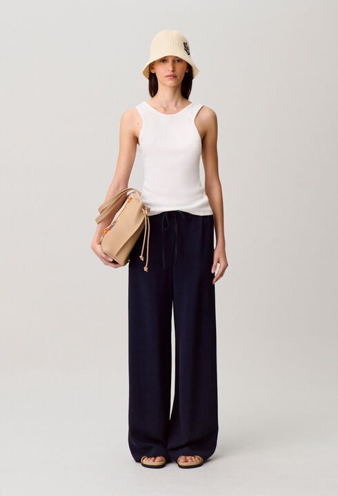 String wide-leg trousers