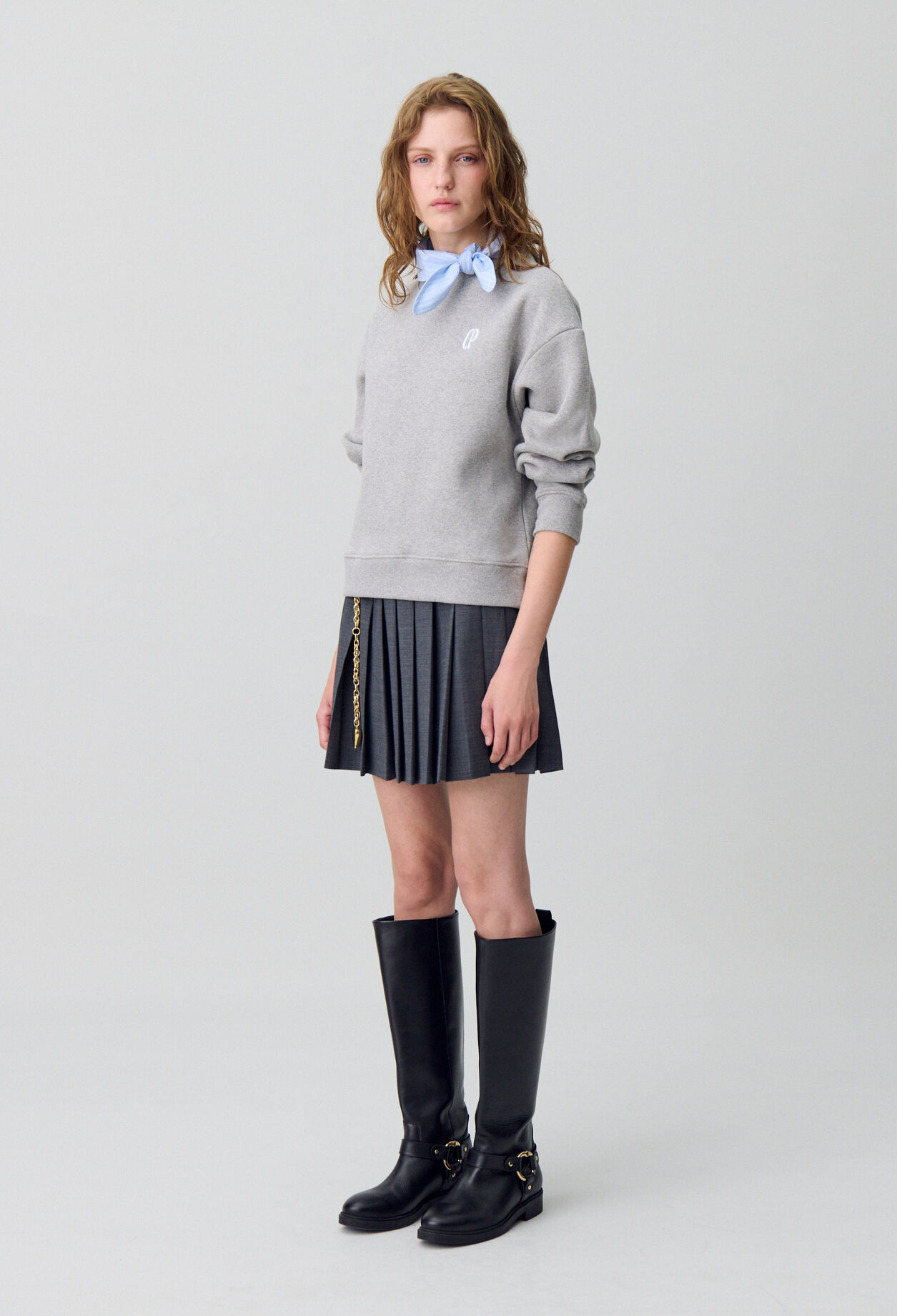 Scarf Collar Sweatshirt Scarf Collar Sweatshirt