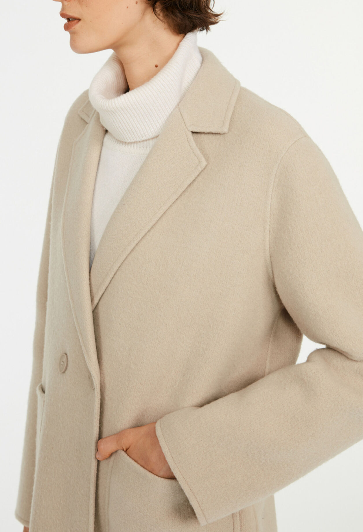 Manteau droit col croisé Manteau droit col croisé