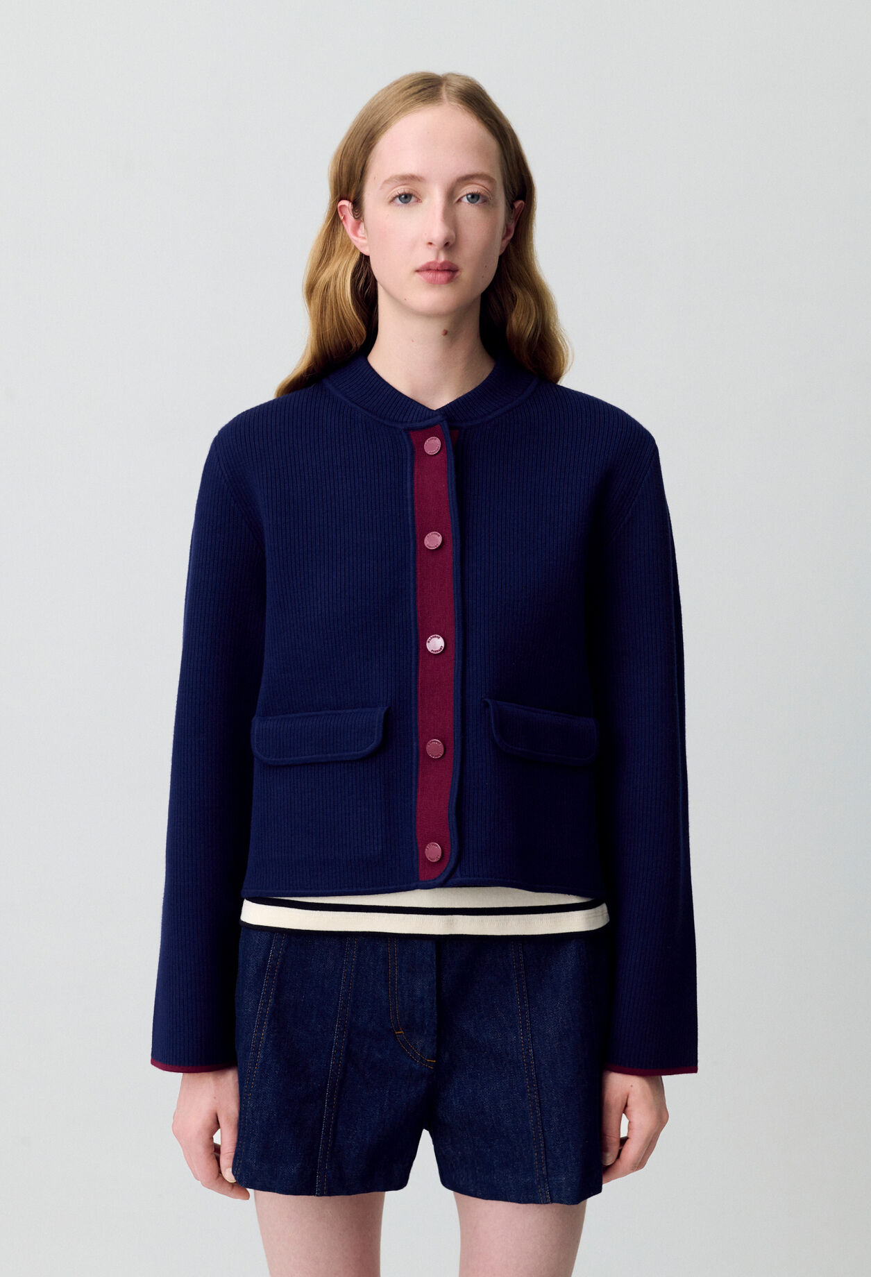 Two-Tone Chunky Cardigan