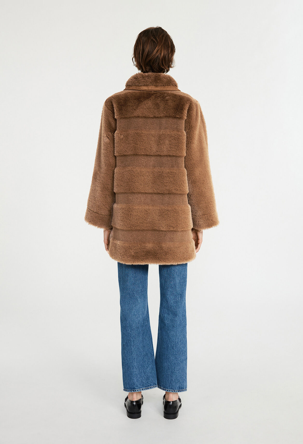 Manteau marron fausse fourrure