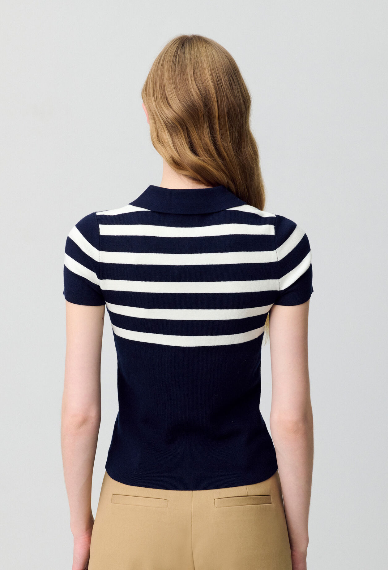 Fine Knit Polo Top
