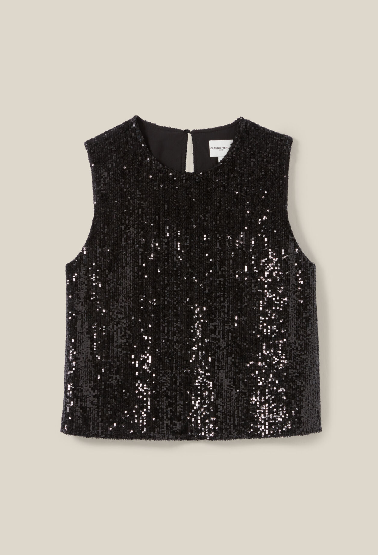 Black sequin top