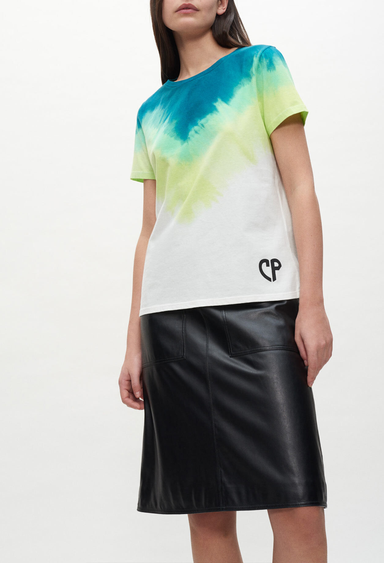 Geometric tie & dye T-shirt