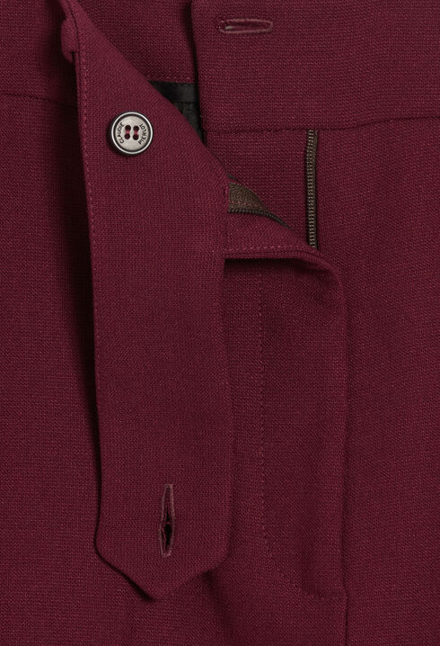 Straight-fit burgundy trousers