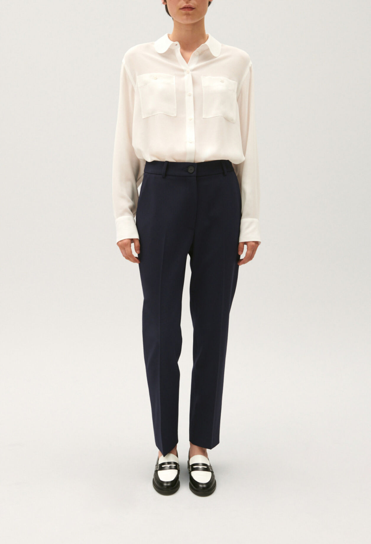 Plain tailored trousers