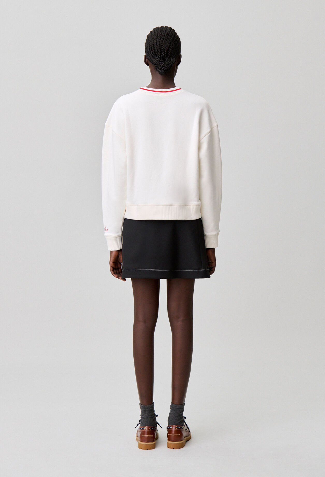 CP embroidered crewneck sweatshirt