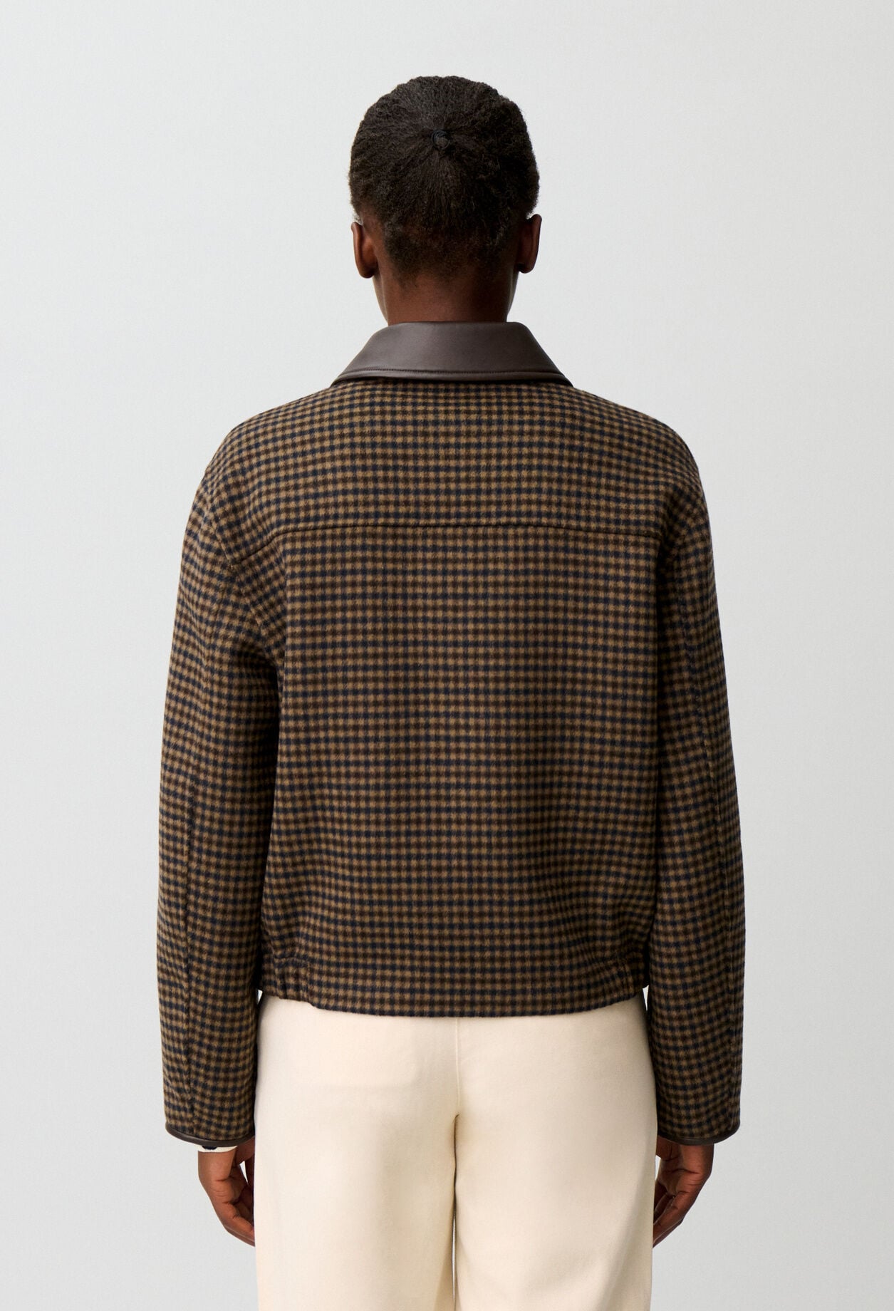 Short wool blend coat