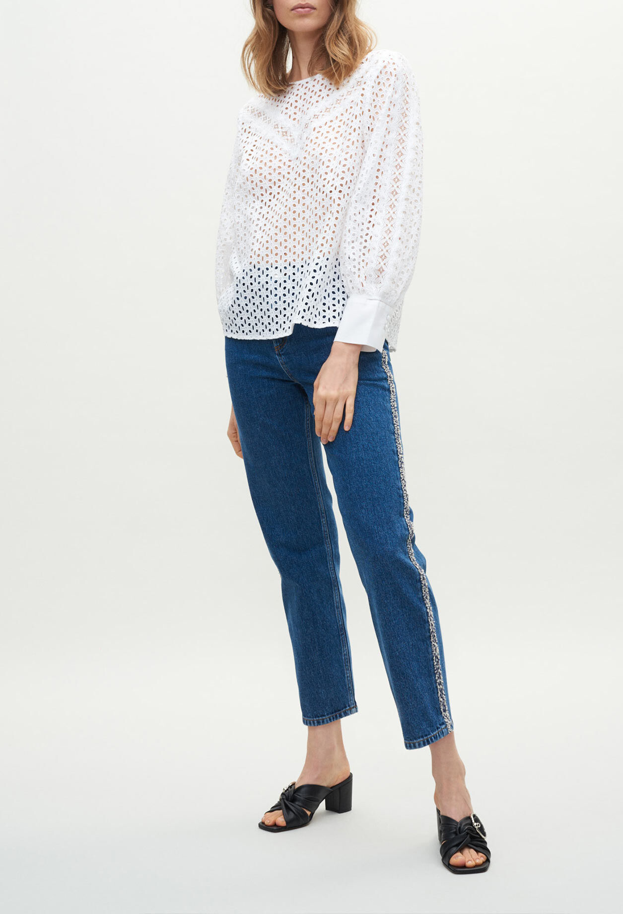White openwork top