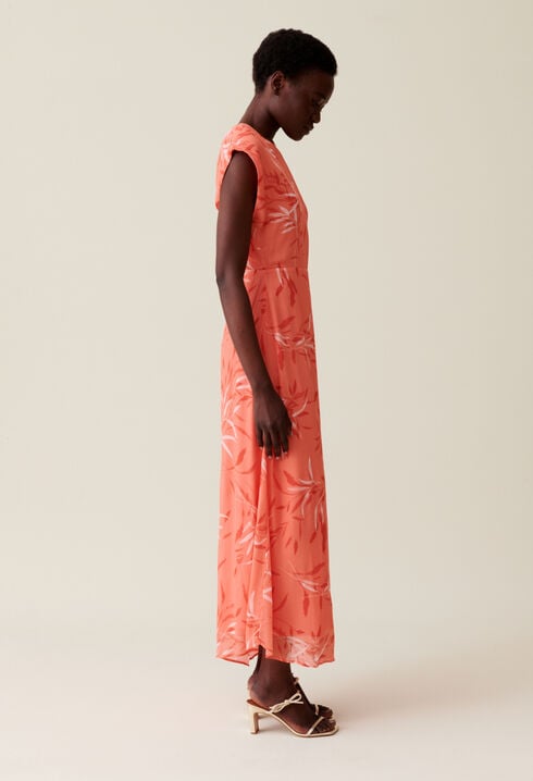 Printed flowing maxi dress