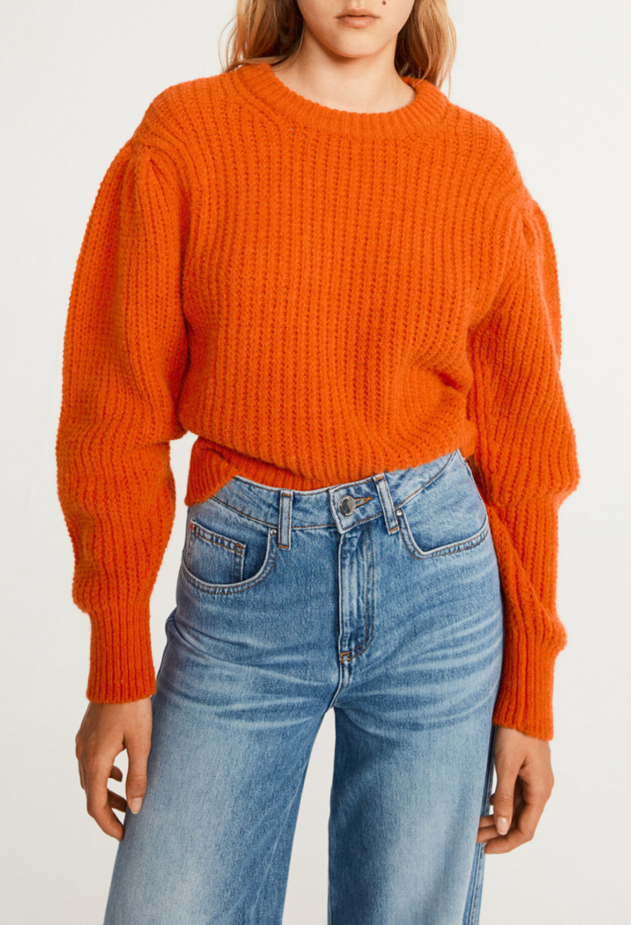 Jumper in mottled knit