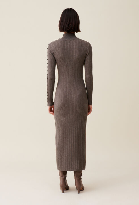 High Neck Knit Dress