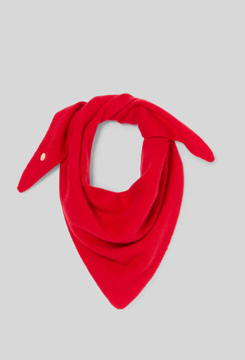 Triangular wool scarf