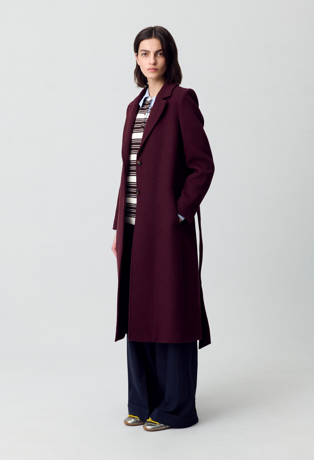 Long double-breasted wool coat Long double-breasted wool coat