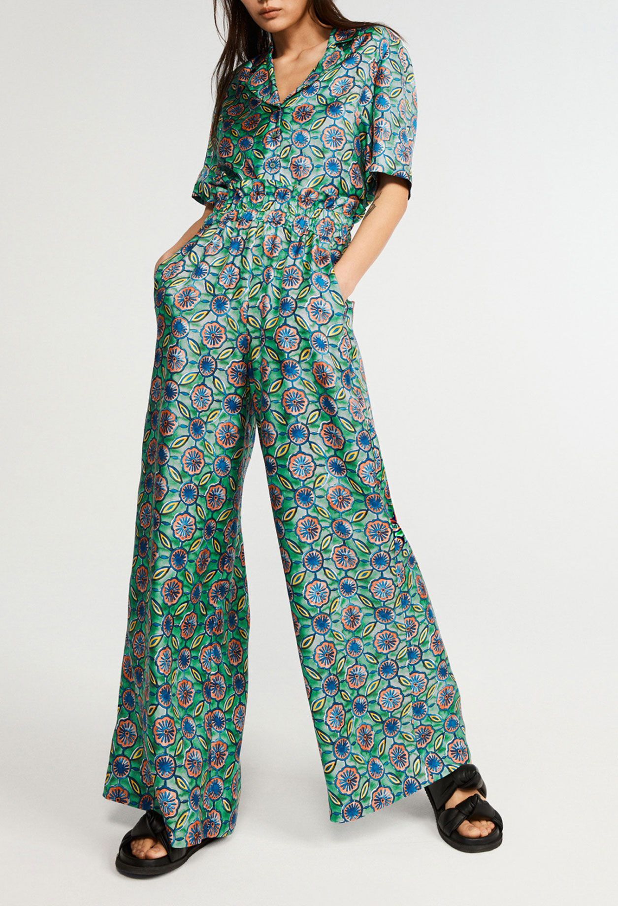 Flared patterned trousers Flared patterned trousers
