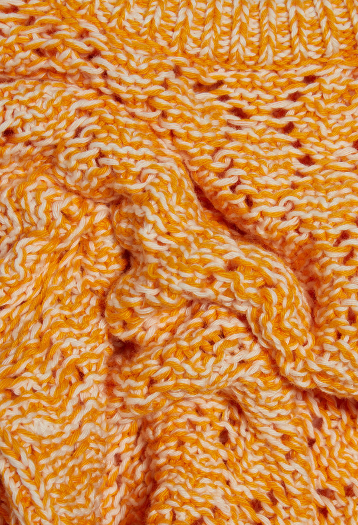 Openwork knit pullover