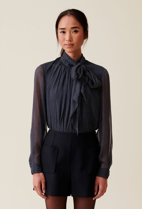 Black high-waisted shorts