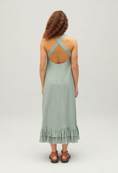 Ruffled midi dress