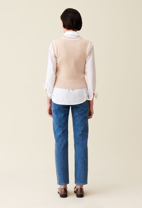 Striped knitted jumper