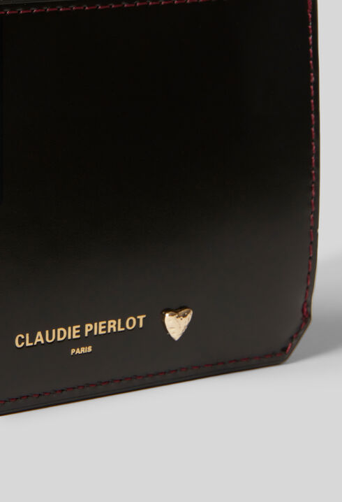Gold Heart Leather Card Holder