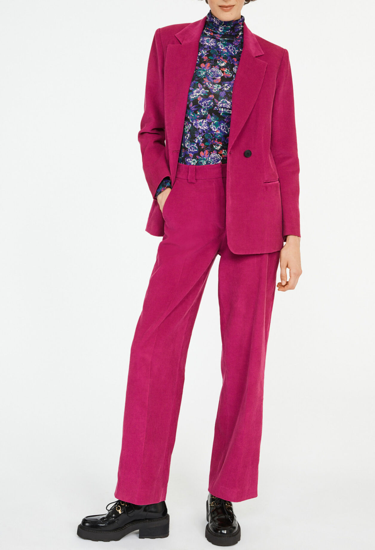 Veste croisé velours