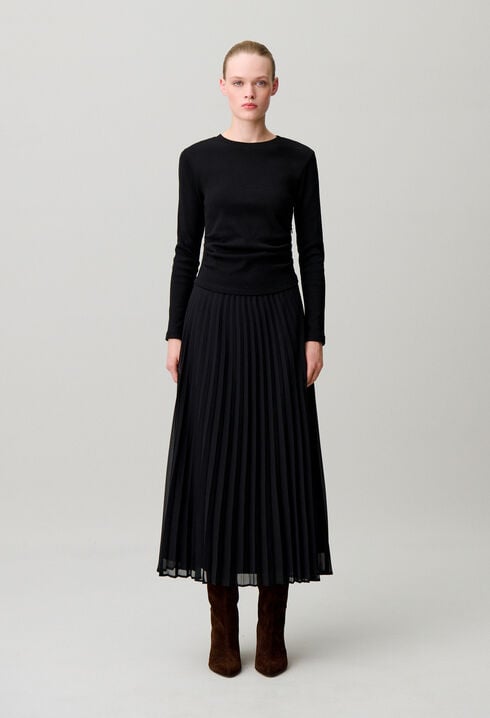 Bi-material t-shirt dress