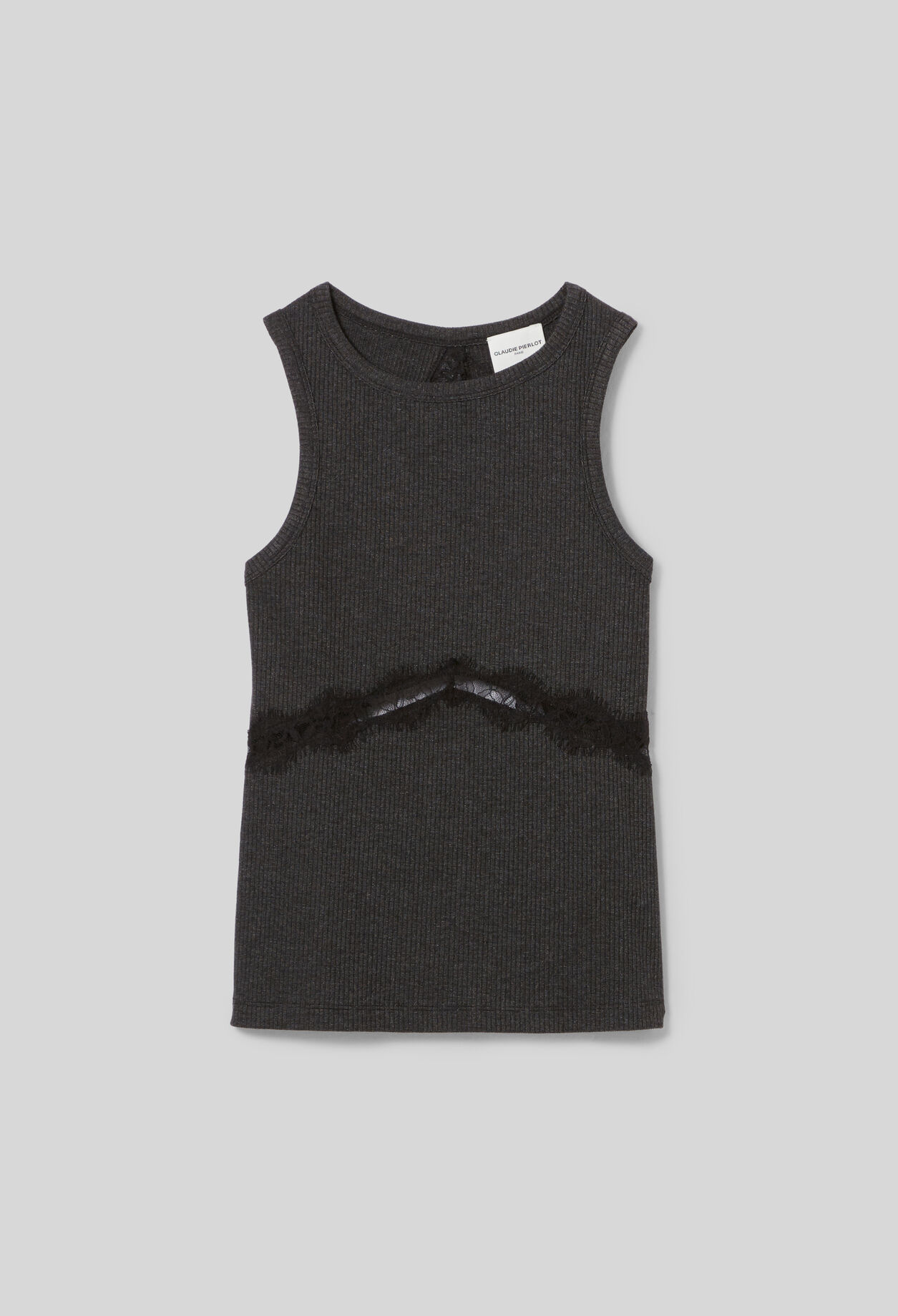 Sleeveless lace T-shirt