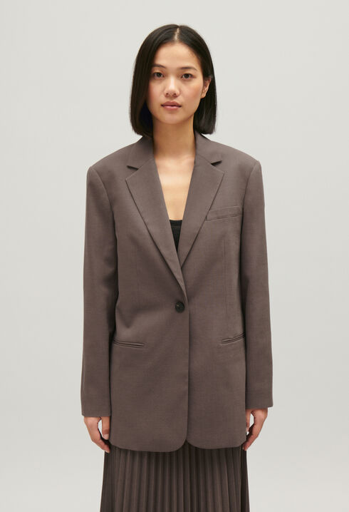 Mocha brown suit jacket