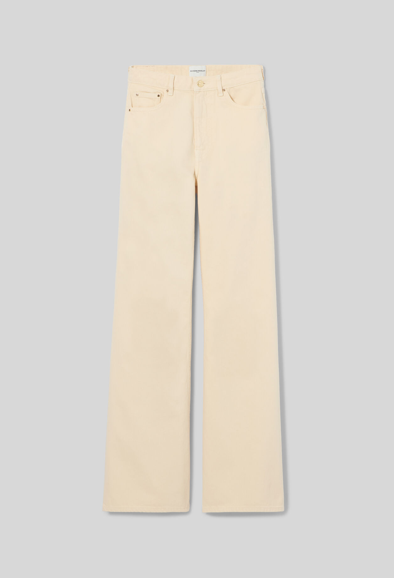 High-waisted flared denim jeans