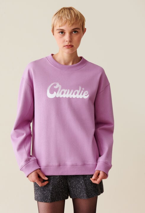 Oversized Claudie Print Sweatshirt