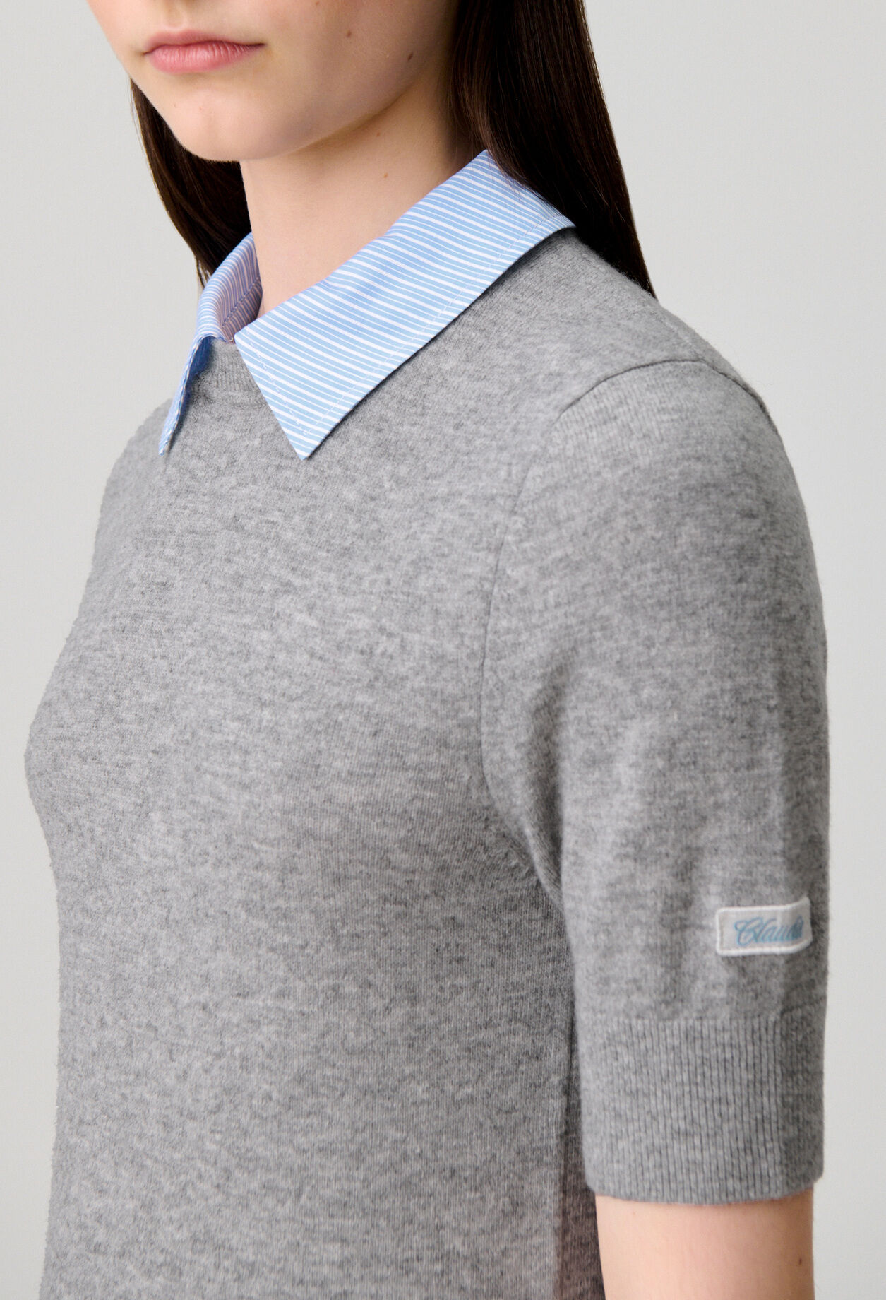 Layered wool jumper