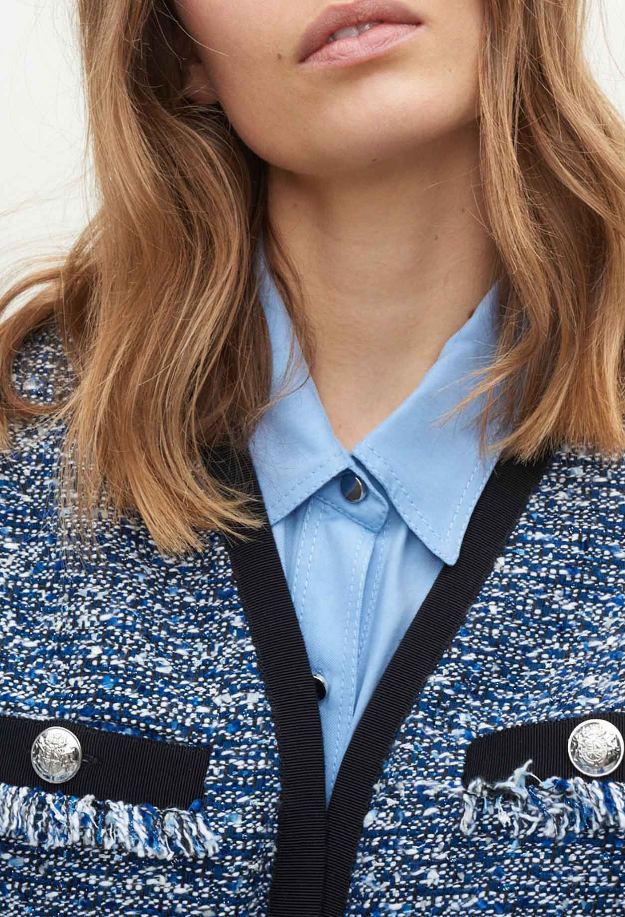 Tweed jacket with braids Tweed jacket with braids