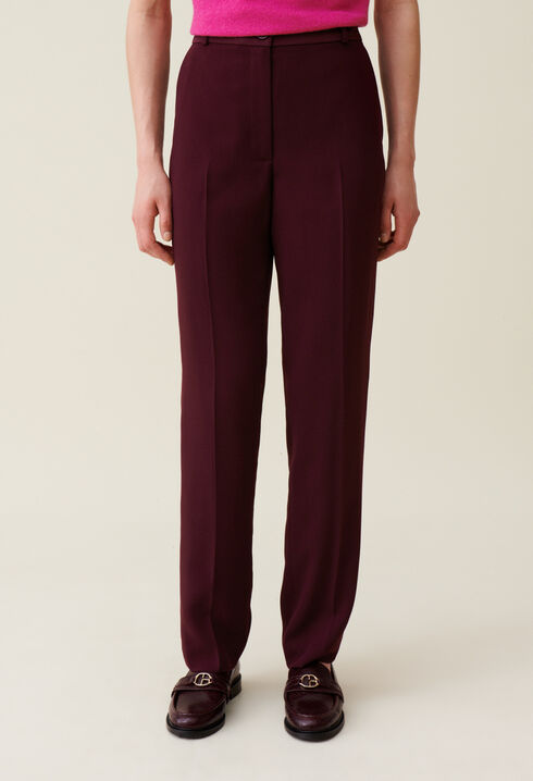 Cigarette-cut Tailored Trousers