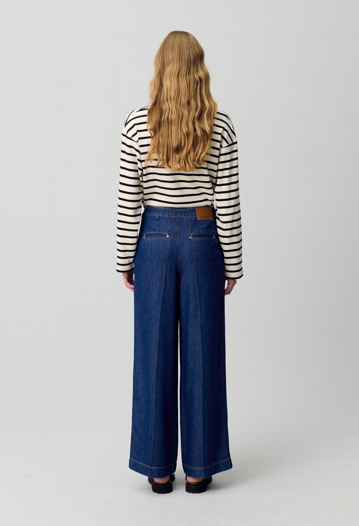 Wide-Leg Sailor Trousers