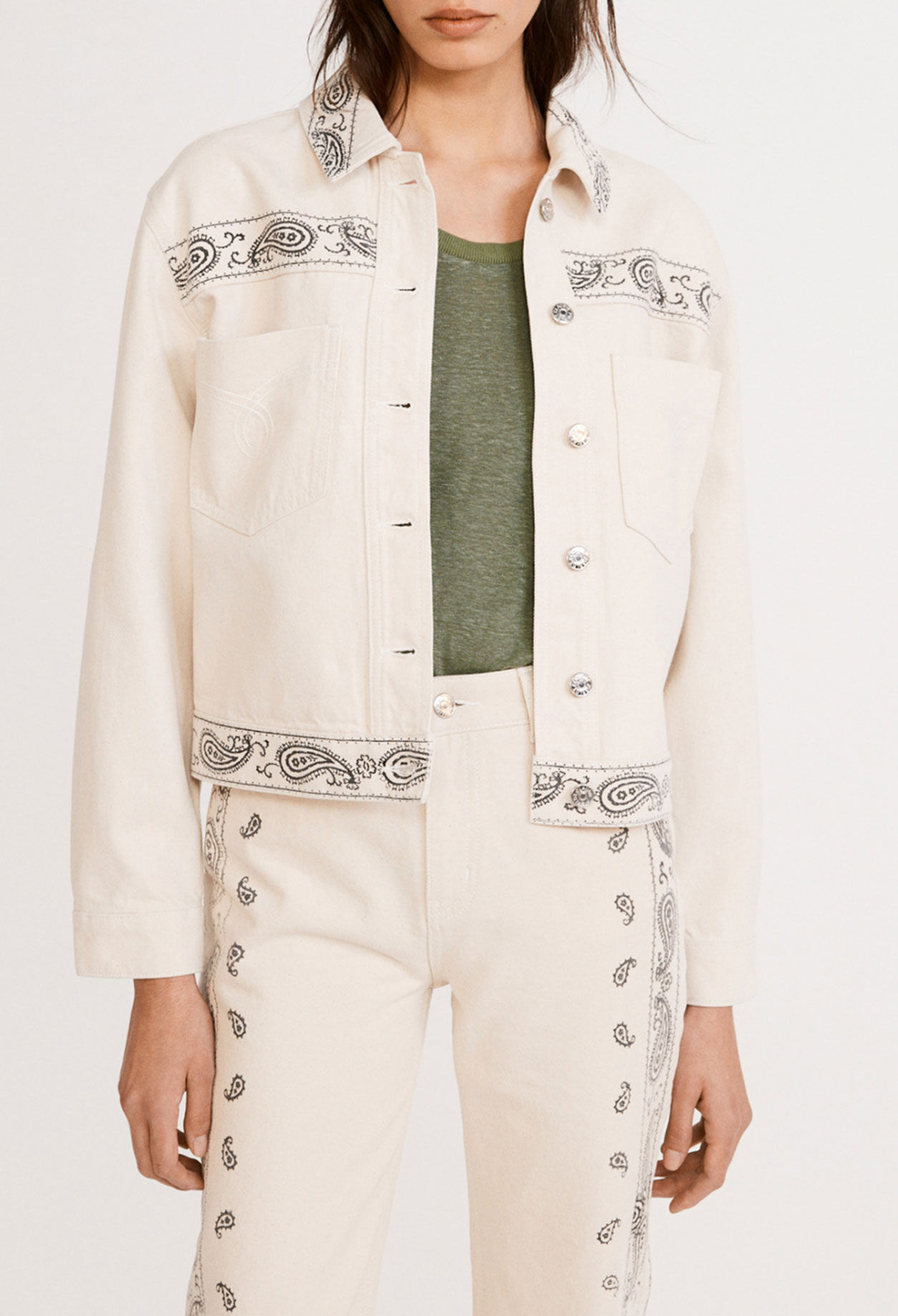Ecowash printed denim jacket Ecowash printed denim jacket