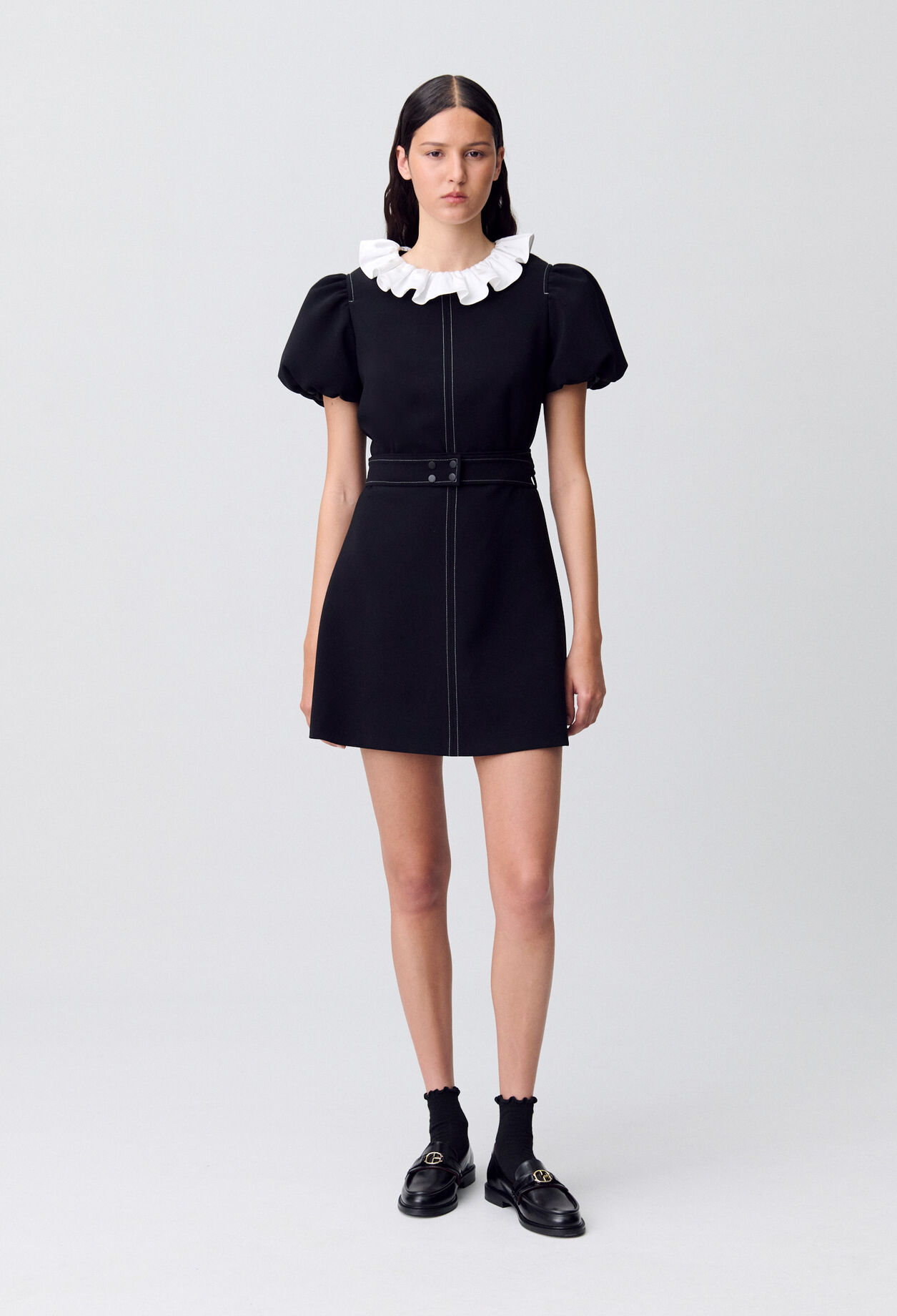 Short dress with collar Short dress with collar