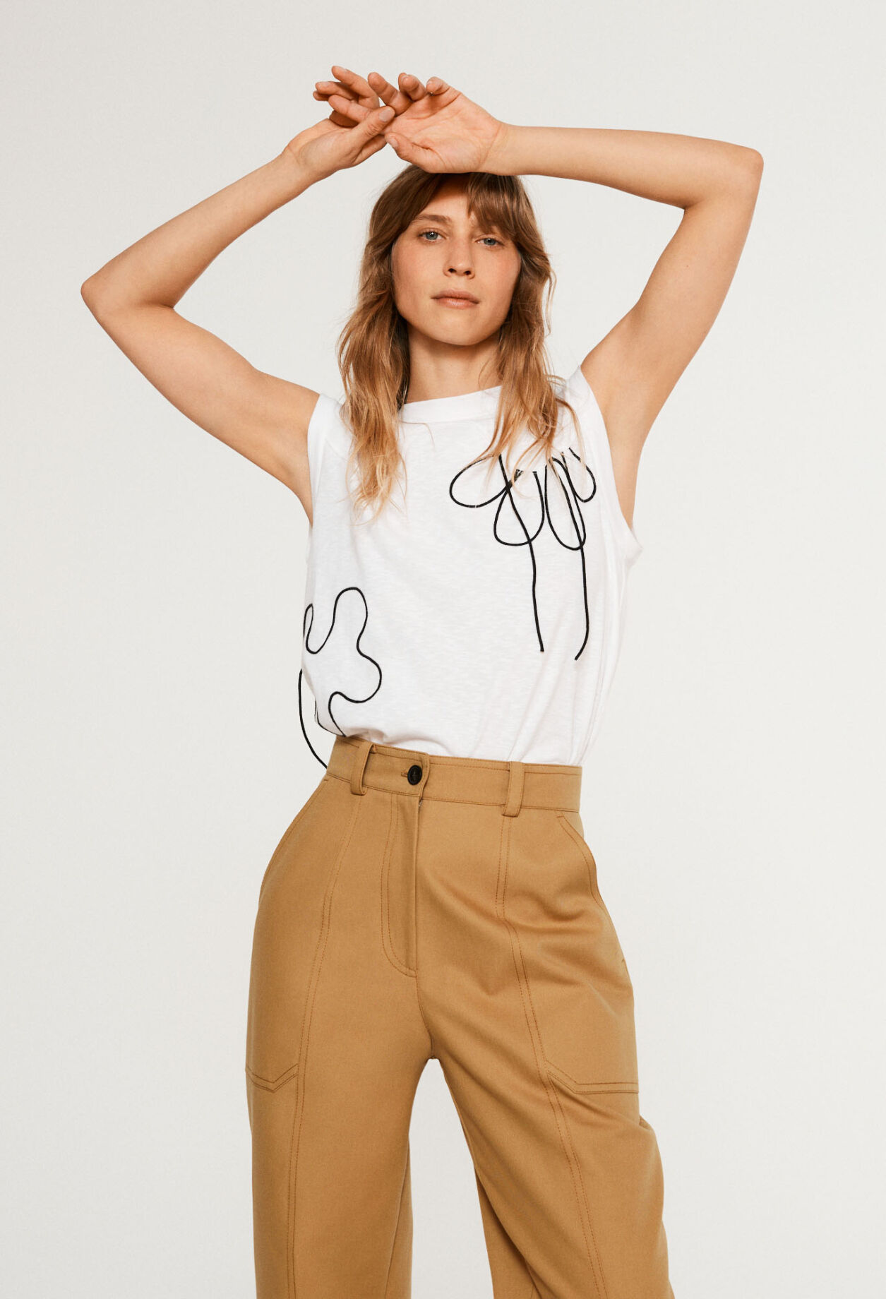 Embroidered  T-shirt. Embroidered  T-shirt.