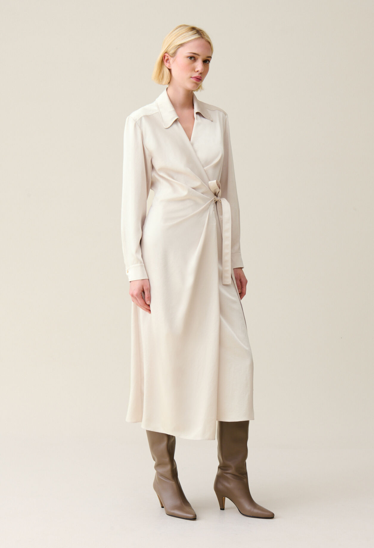 Midi wrap dress