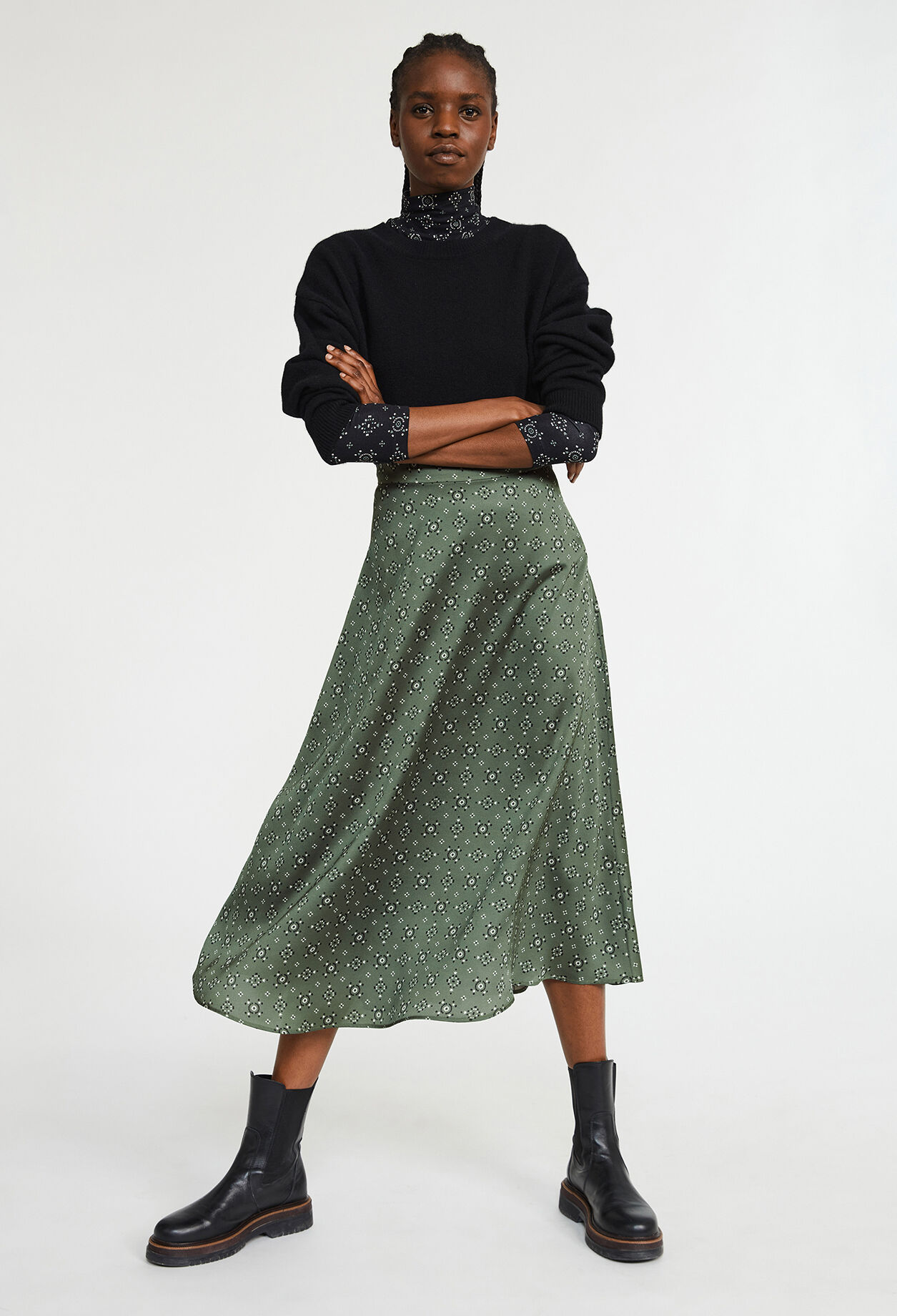 Jupe imprimée géométrique Jupe imprimée géométrique