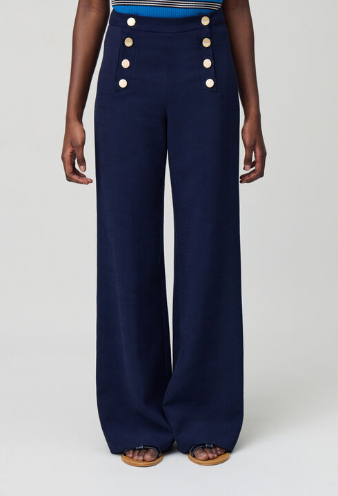 Straight-Leg Sailor Trousers