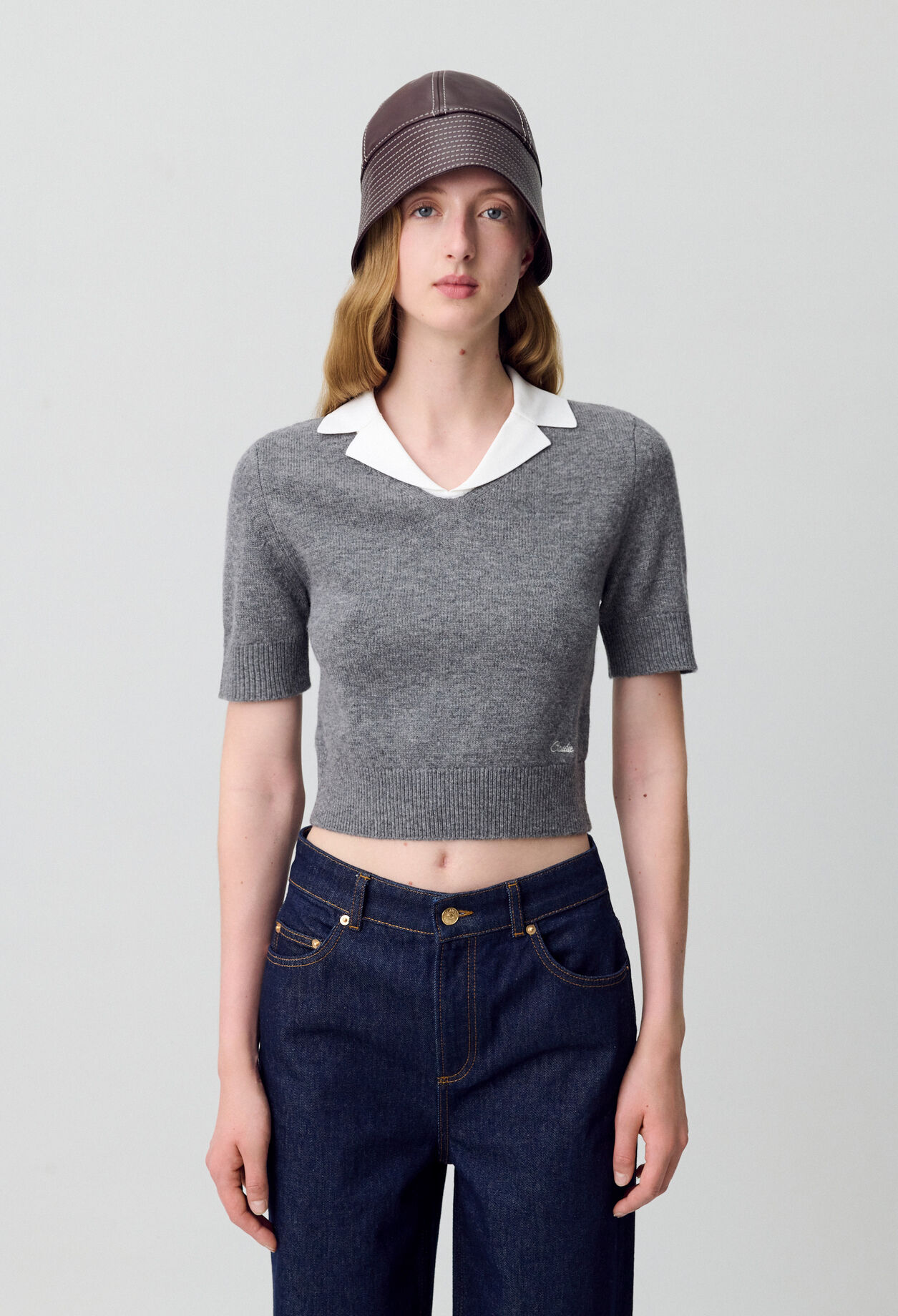 Fitted fine-knit jumper