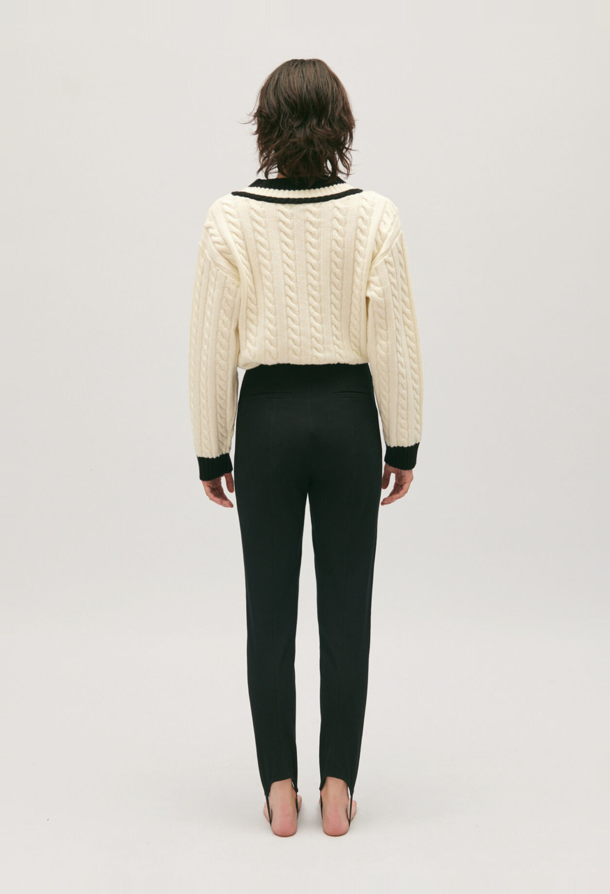 High-rise slim-fit trousers