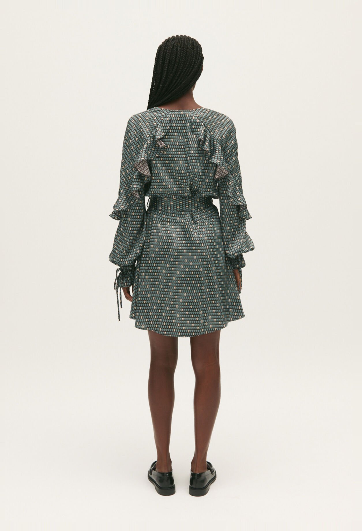 Flared patterned floaty dress