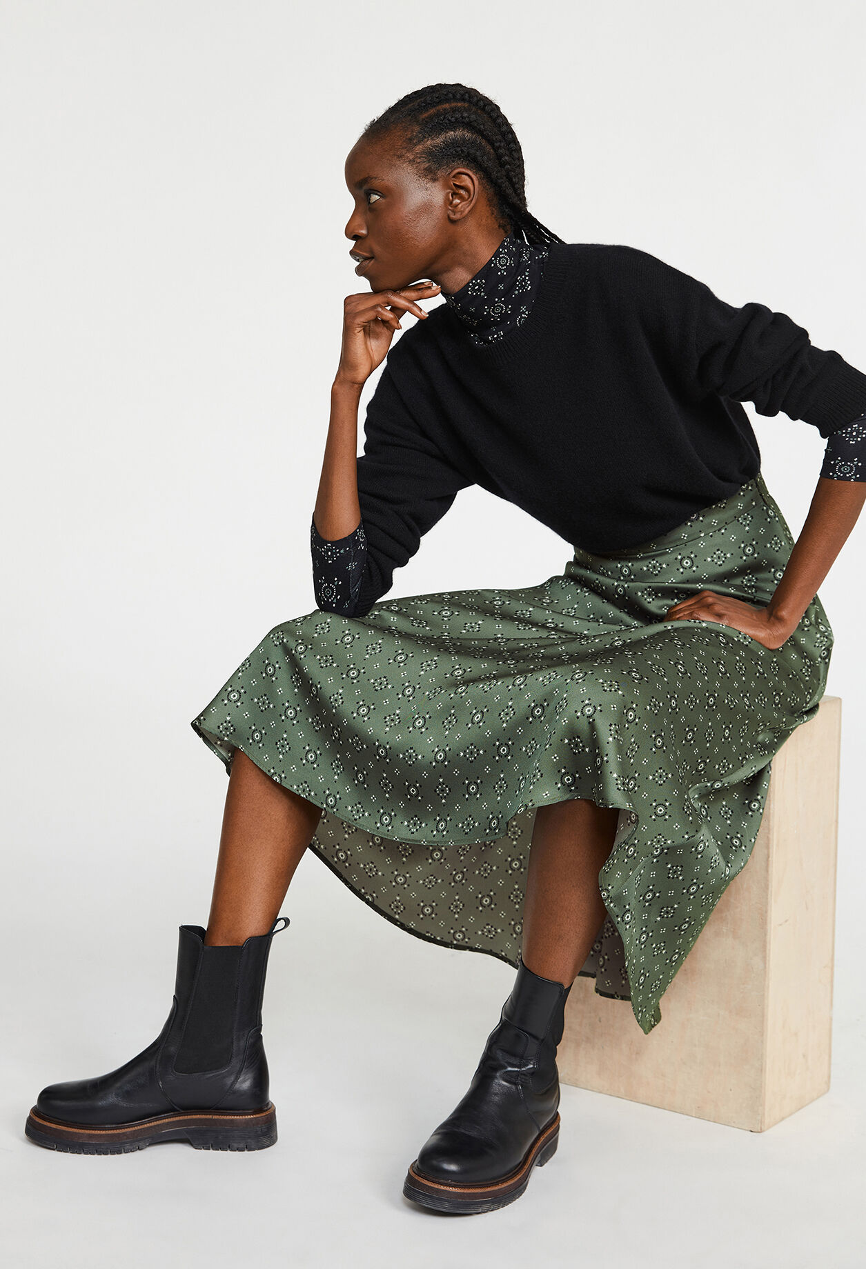 Jupe imprimée géométrique Jupe imprimée géométrique